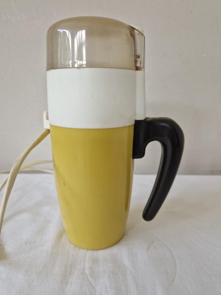 Vintage elektrische koffiemolen Douwe Egberts., Geel, Ophalen of Verzenden, Overige merken, Overige typen