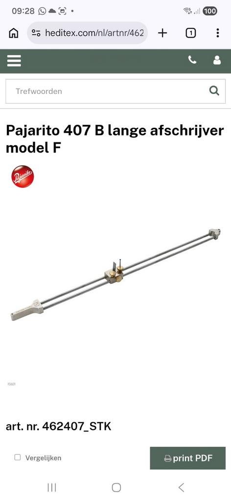 Pajarito 385 mm nieuw in de verpakking, Ophalen of Verzenden, Nieuw, 75 m² of meer, Overige typen