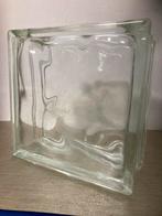 Vintage Glasblok Vaas - Decoratieve Glazen Bloemenvaas, Ophalen of Verzenden