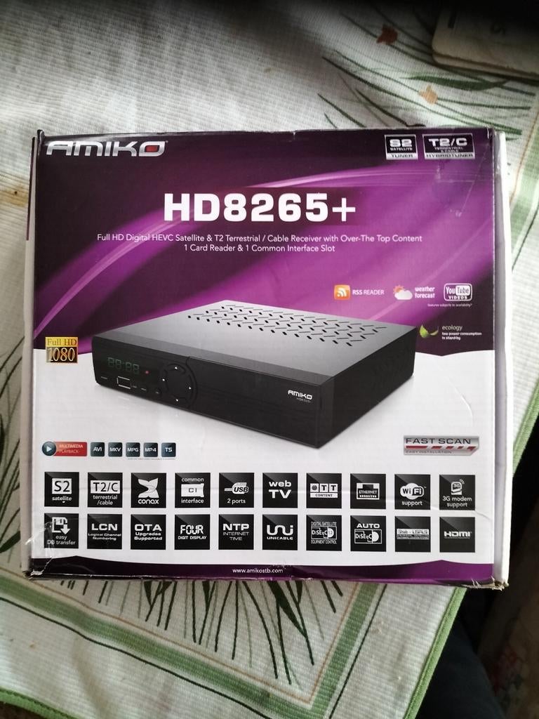 Nieuwe Amiko HD8265+ Digitale Satellietontvanger, Ophalen of Verzenden, Nieuw, Decoder