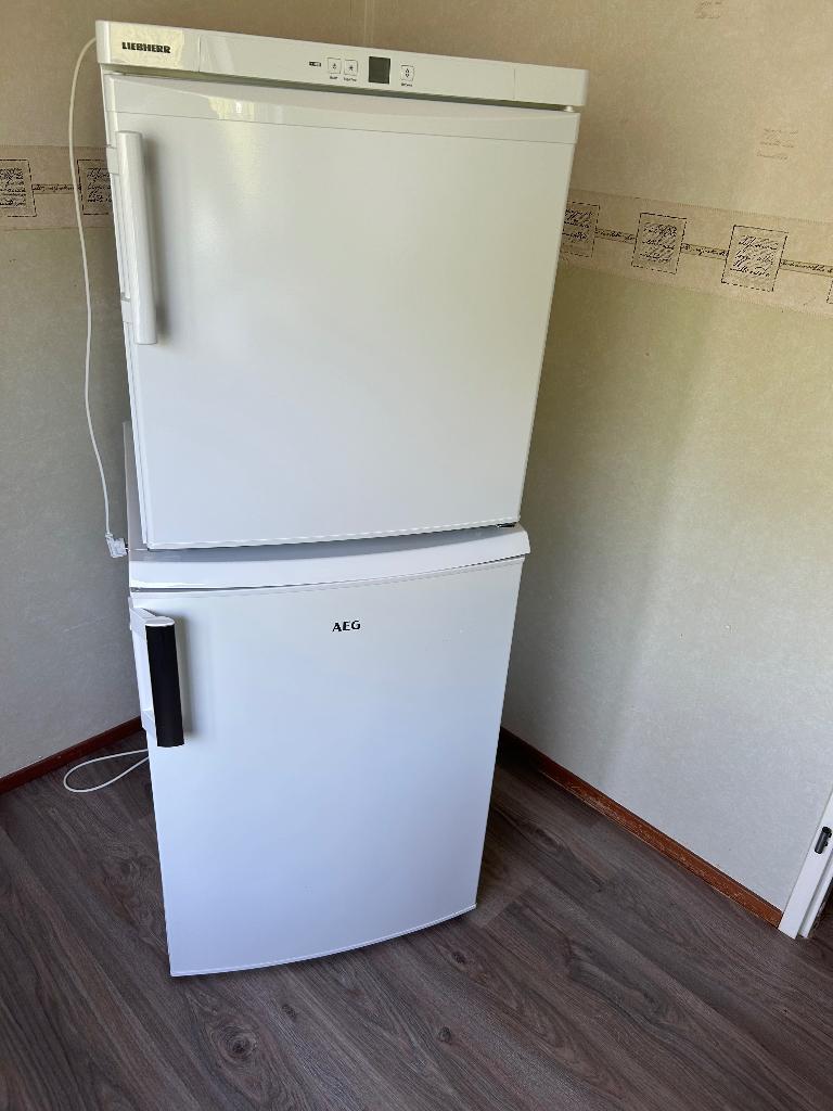 Vriezer en koelkast wit, Witgoed en Apparatuur, Koelkasten en IJskasten, Ophalen, 150 tot 200 liter, 120 tot 140 cm, 45 tot 60 cm