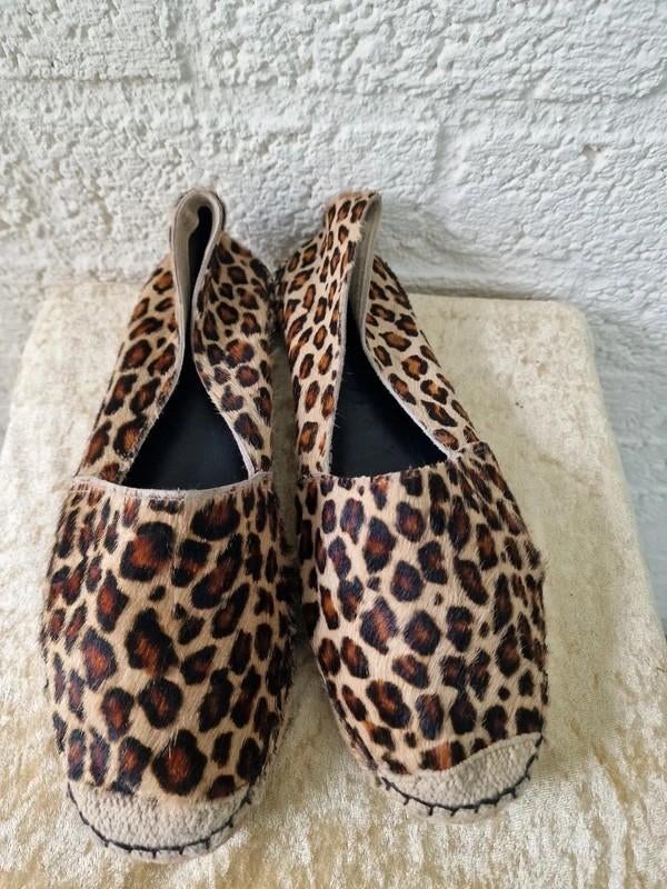 Fred de la Bretoniere espadrilles panterprint 42, Kleding | Dames, Schoenen, Ophalen of Verzenden, Zo goed als nieuw, Bruin, Espadrilles of Moccasins
