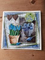 Wenskaart met 3d plaatje blauwe druifjes, Ophalen of Verzenden, Nieuw