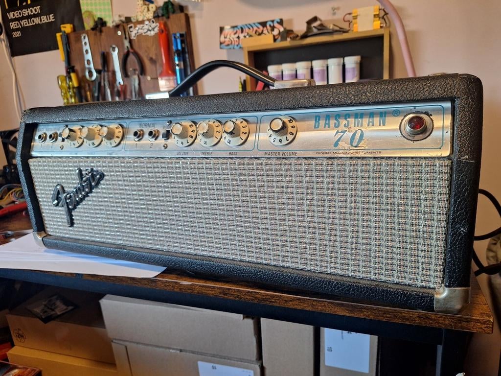 Fender Bassman 70 Silverface, Ophalen, Gebruikt, Gitaar, 50 tot 100 watt