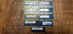 Te koop: 9x Laptop RAM geheugen (DDR3 SODIMM) – totaal 18GB, Gebruikt, PCmeneer, DDR3, Ophalen of Verzenden