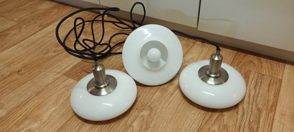 3 wit glazen kelkjes, Ophalen, Zo goed als nieuw, Glas, Minder dan 50 cm