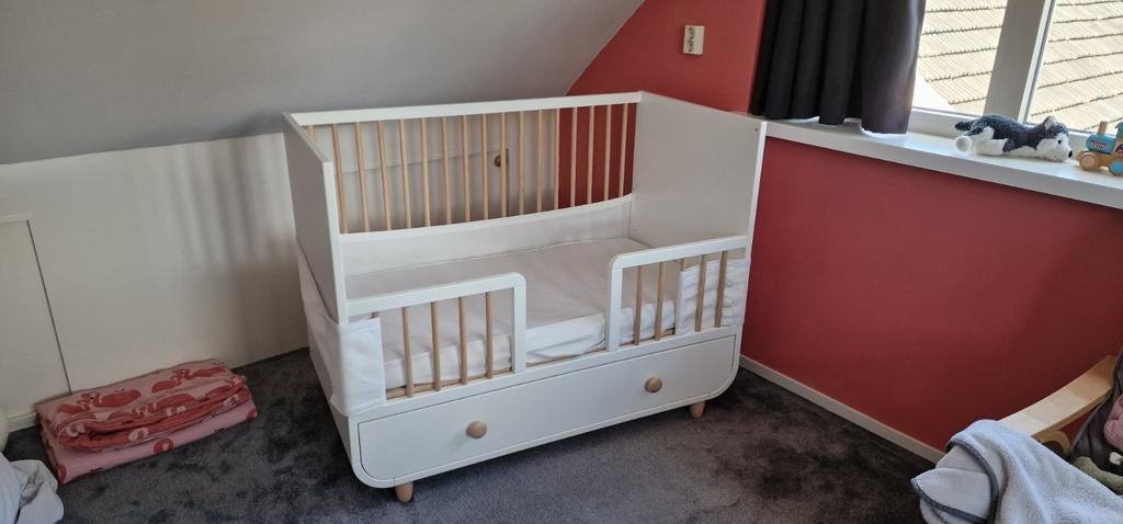 Ikea Myllra Ledikant, Ophalen, 70 tot 85 cm, Zo goed als nieuw, Minder dan 140 cm