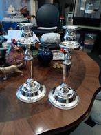 Set van 2 verzilverde kandelaars, Ophalen of Verzenden, Zilver