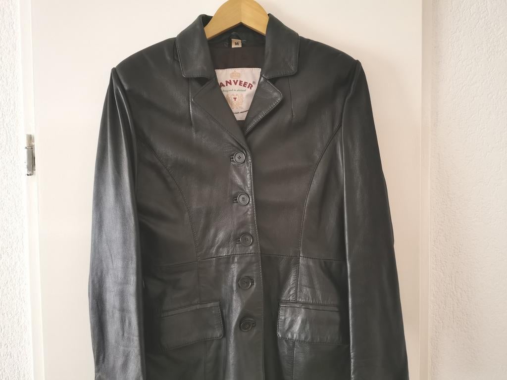 TANVER LEER JAS  - M, TANVER, Overige kleuren, Zo goed als nieuw, Verzenden
