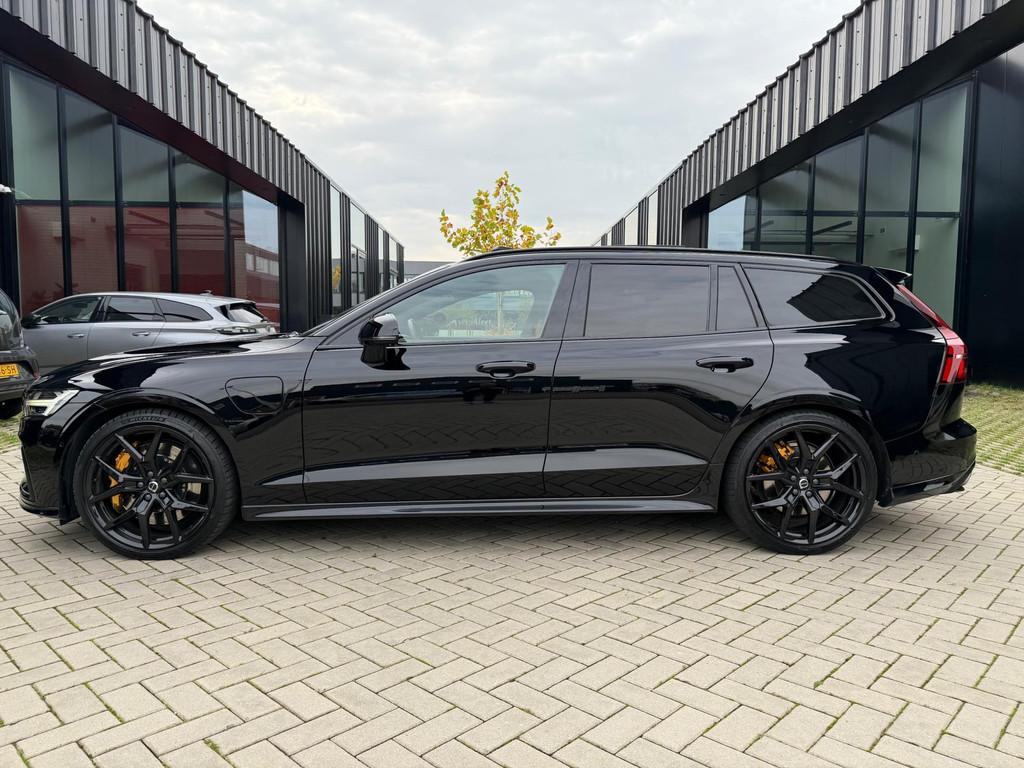 Volvo V60 2.0 T8 Twin Engine AWD Polestar 405PK! Pano Bowers, Auto's, Automaat, Gebruikt, Leder en Stof, Zwart