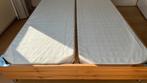 Boxspring/Houten bedframe met lattenbodems, Huis en Inrichting, Slaapkamer | Bedden, Gebruikt, Bruin, Tweepersoons, 200 cm
