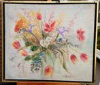 Bloemstilleven 1926 olieverf op doek, gesigneerd., Antiek en Kunst, Ophalen of Verzenden