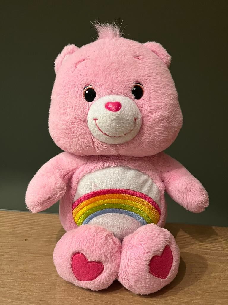Gave knuffel Care bear Troetelbeer regenboog 34cm, Ophalen of Verzenden, Overige typen