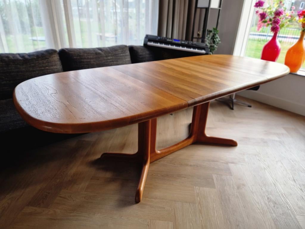 Glostrup uitschuifbare teak eettafel, Huis en Inrichting, Gebruikt, Teakhout, Deens design, Mid-century modern, 150 tot 200 cm