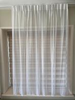 Set van 2 vitrage gordijnen wit, Huis en Inrichting, Stoffering | Gordijnen en Lamellen, 100 tot 150 cm, Wit, Ophalen of Verzenden