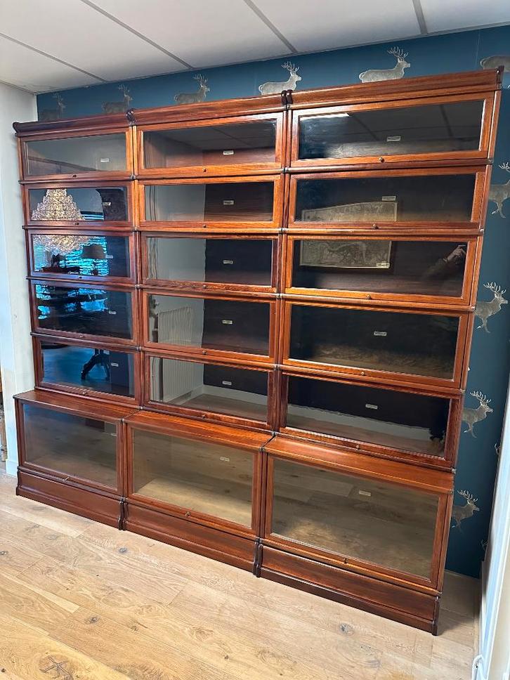 Grote antieke mahonie Globe Wernicke boekenkast, Antiek en Kunst, Antiek | Kantoor en Zakelijk, Ophalen of Verzenden