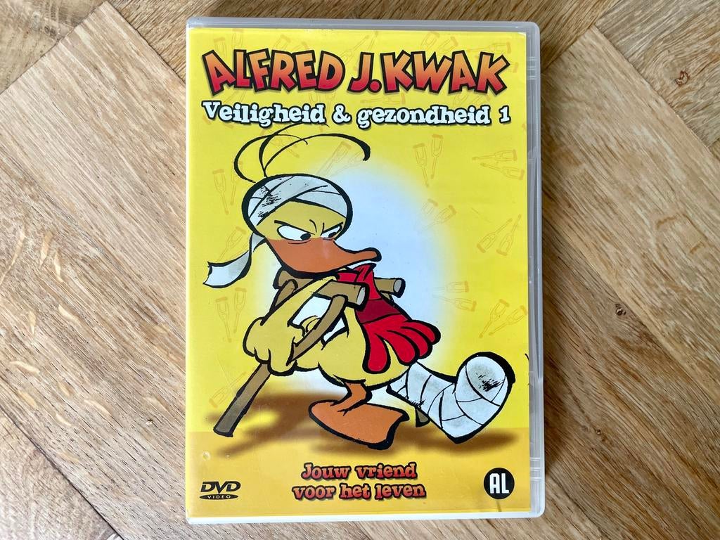 Alfred J. Kwak - Veiligheid en Gezondheid 1 op DVD (met NL), Cd's en Dvd's, Europees, Tekenfilm, Alle leeftijden, Ophalen of Verzenden