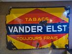 Emaille Reclamebord Tabacs Vander Elst 1932 emaille bord, Ophalen of Verzenden, Gebruikt, Reclamebord