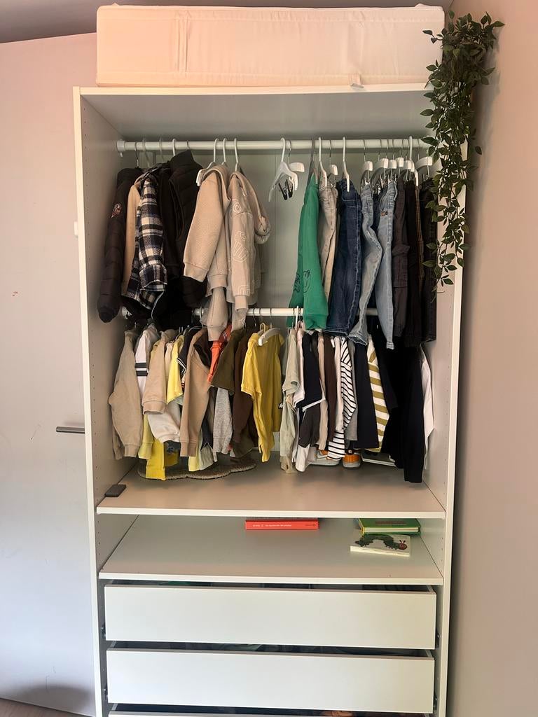 Witte ikea pax kast met 3 laden - Gebruikt, Ophalen, Kunststof, Gebruikt, 1 of 2 laden