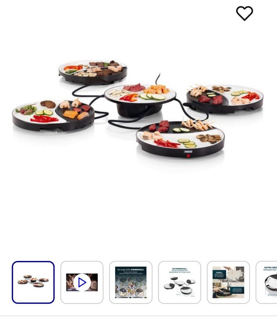 Princess 1x4 persoons gourmetstel, Ophalen, Gebruikt, Overige typen