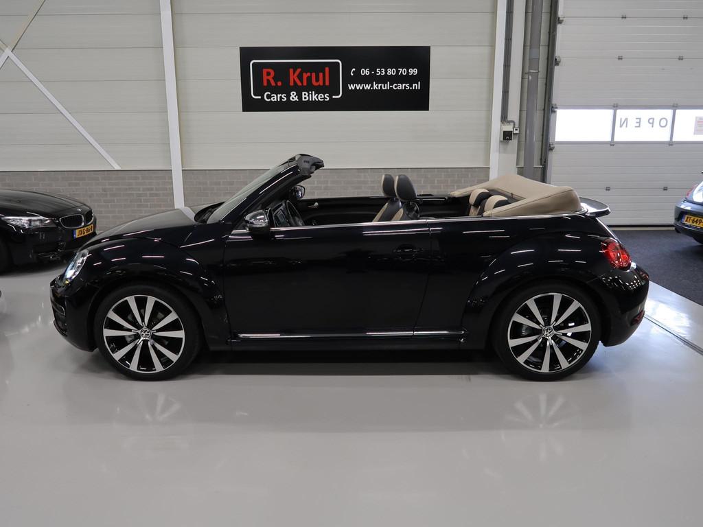 Volkswagen Beetle Cabriolet 1.4 TSI Exclusive Leer 19 inch S, Gebruikt, Zwart, Leder, Geïmporteerd
