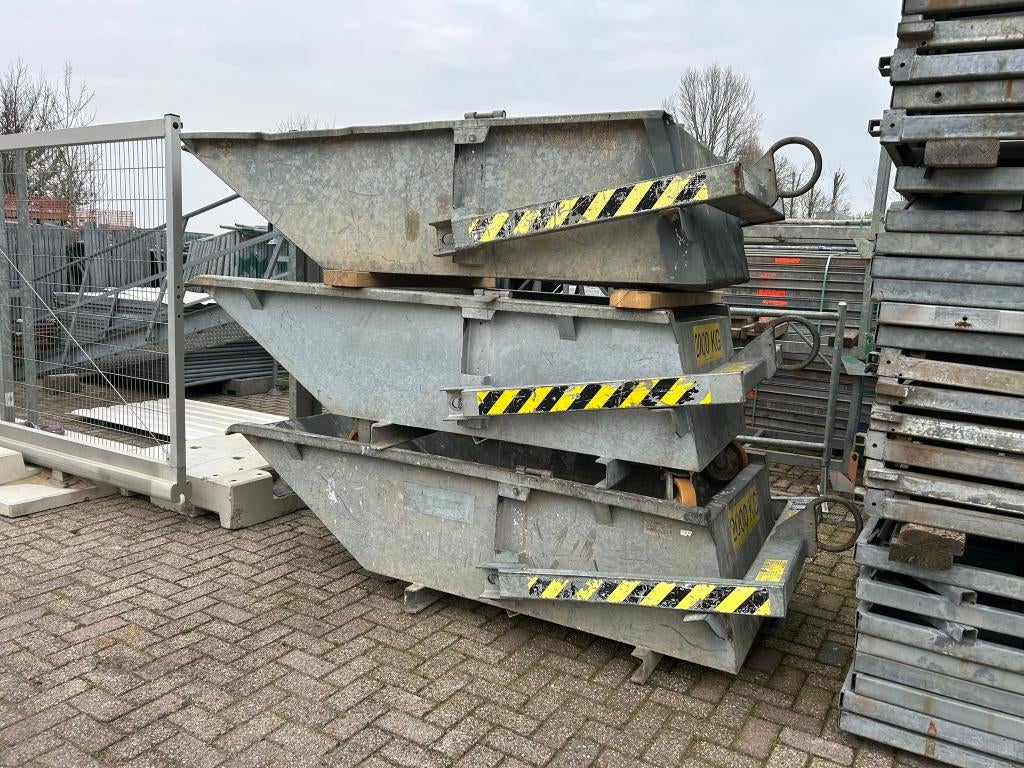 Kraancontainer/kraan container/crane container 1000L 2000KG, Ophalen, Gebruikt