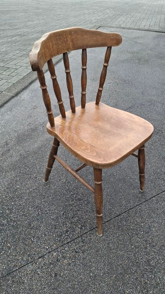 24 cafe horeca houten bruin windsor spijltjes stoelen, Huis en Inrichting, Stoelen, Ophalen of Verzenden, Bruin, Hout, Vijf, Zes of meer stoelen