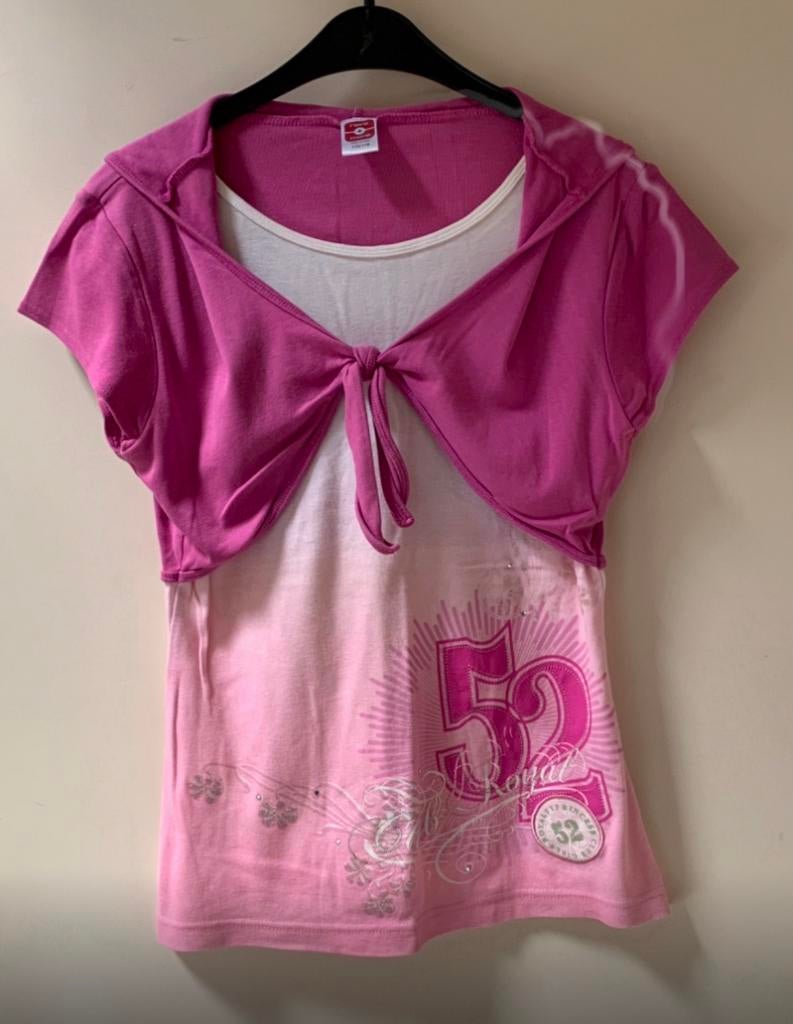 Meisjes paarsroze shirt met capuchon. Maat 176. Merk, Kinderen en Baby's, Kinderkleding | Maat 176, Ophalen of Verzenden, Zo goed als nieuw