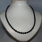 ketting van zwarte zoetwaterparels  53 cm lang, Sieraden, Tassen en Uiterlijk, Kettingen, Ophalen of Verzenden, Nieuw, Zwart, Steen of Mineraal