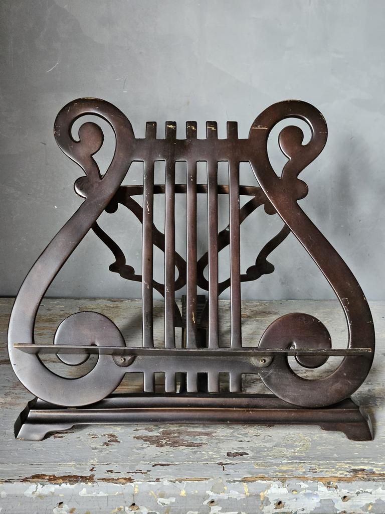 Bronzen harp boek / kookboek standaard, Ophalen of Verzenden