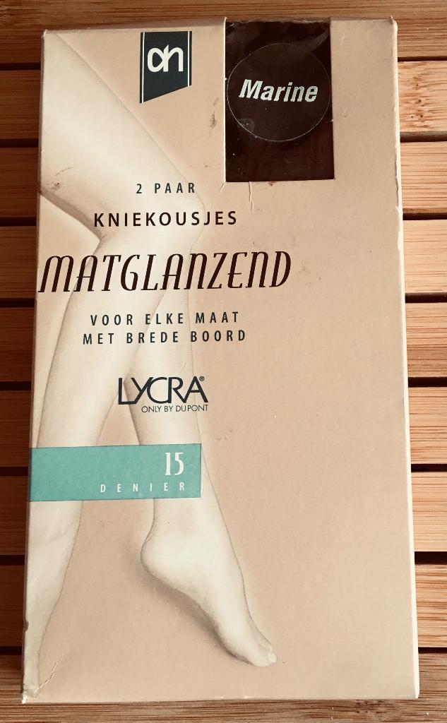 Zijdeglans/zijdezacht kniekousen maat 39/41 marine blauw, Sokken en Kniesokken, Blauw, Nieuw, Ophalen of Verzenden