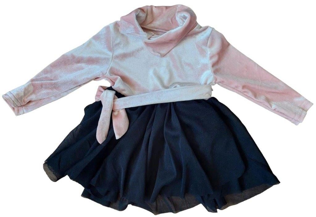 2 Delig fluweel tutu jurkje en band - mt 92, Kinderen en Baby's, Kinderkleding | Maat 92, Meisje, Nieuw, Ophalen of Verzenden