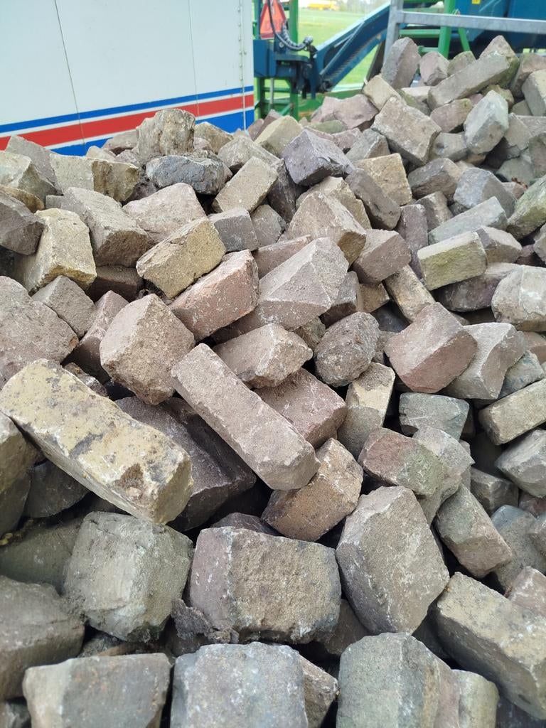 Oude gebakken waaltjes, Tuin en Terras, Tegels en Klinkers, Ophalen of Verzenden, Gebruikt, Beton, Klinkers