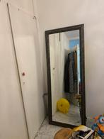 Passpiegel met donkere lijst, Gebruikt, Ophalen of Verzenden, 150 tot 200 cm, Rechthoekig