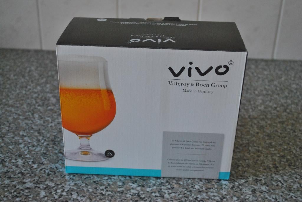 Bierglazen, 2 stuks, Vivo, nieuw, Villeroy en Boch, Ophalen of Verzenden, Zo goed als nieuw, Bierglas