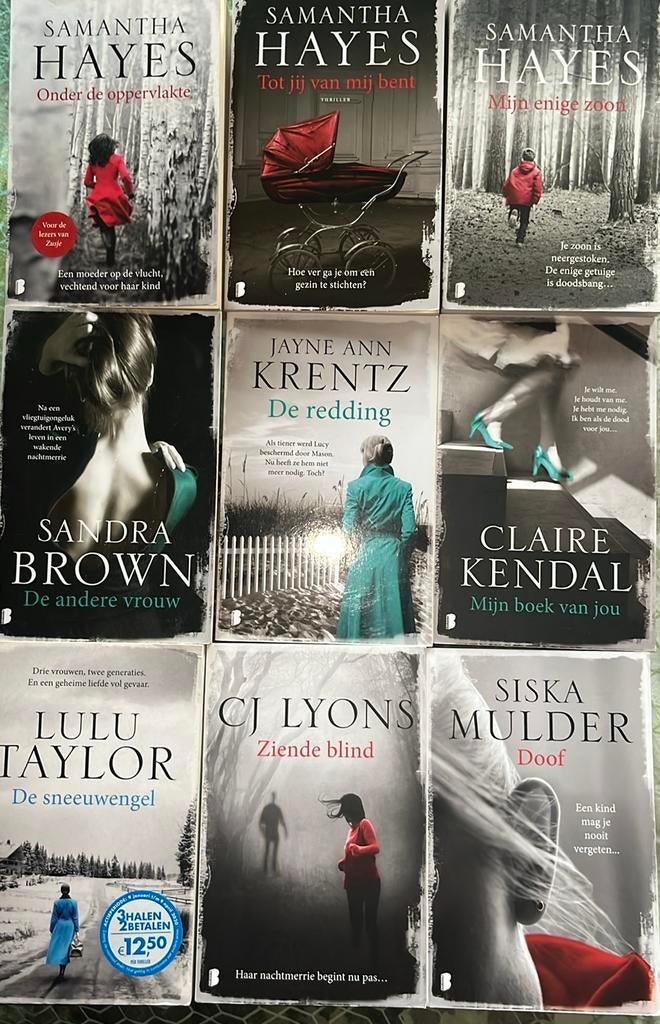 Diverse thrillers, oa Samantha Hayes, Lulu Taylor, C J Lyons, Ophalen of Verzenden, Zo goed als nieuw