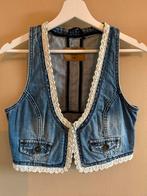 Spijker hesje met kant, Ophalen of Verzenden, Zo goed als nieuw, Maat 36 (S), Blauw