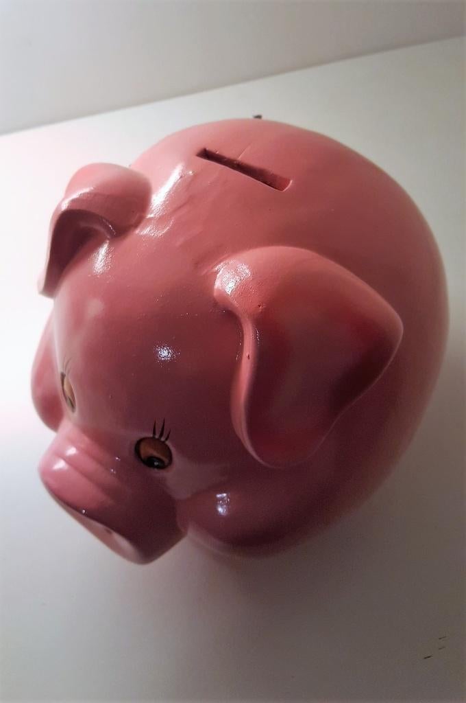 spaarpot roze varken, Verzamelen, Spaarpotten, Ophalen of Verzenden, Zo goed als nieuw, Steen, Aardewerk of Keramiek, Dier
