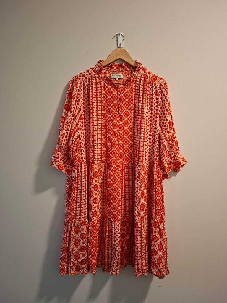 Lollys Laundry Rode Zomerjurk - Maat L, Maat 42/44 (L), Ophalen of Verzenden, Zo goed als nieuw, Knielengte