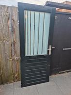 Hardhouten buitendeur. 83x201.5cm. Dubbelglas., Ophalen, Gebruikt, 80 tot 100 cm, Buitendeur