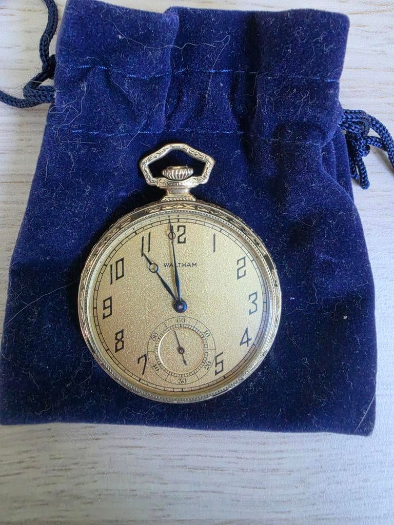 Waltham Model 1908 17-Jewel Zakhorloge, Art Deco, 1922, Overige merken, Overige materialen, Zakhorloge, 1900 tot 1930