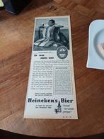 Advertentie van Heineken bier er was niets aan 1956, Ophalen of Verzenden, Zo goed als nieuw, Viltje(s), Heineken