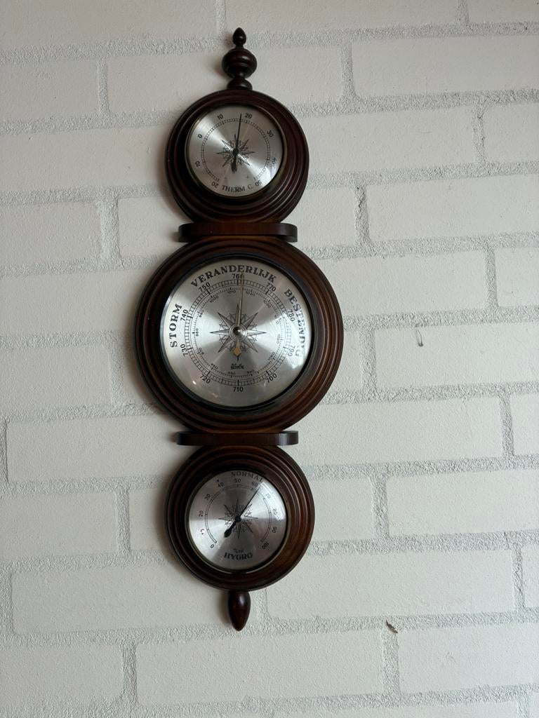 Barometer/ Hygrometer/Thermometer, Audio, Tv en Foto, Weerstations en Barometers, Ophalen, Zo goed als nieuw