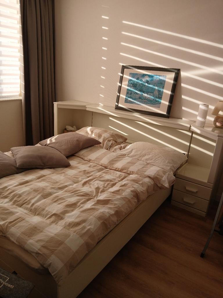 Gratis ophalen.  2 persoons ledikant 2 persoonsbed wit, Huis en Inrichting, Slaapkamer | Bedden, Ophalen, Gebruikt, 90 cm, Eenpersoons