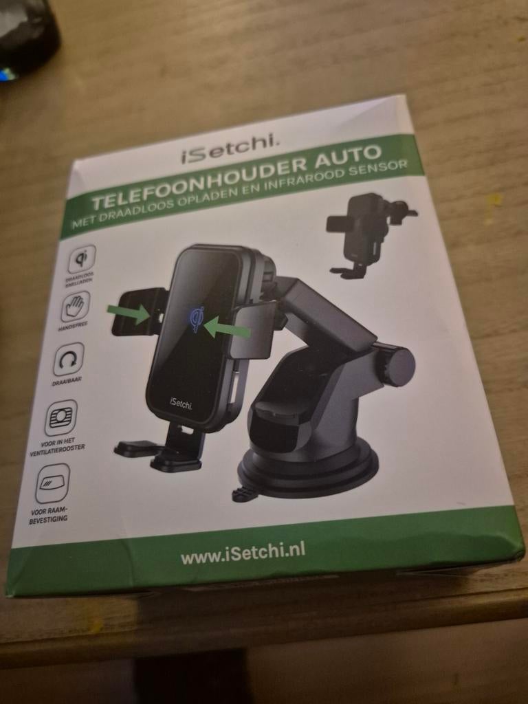 iSetchi Telefoonhouder Auto met Draadloos Opladen, Ophalen of Verzenden