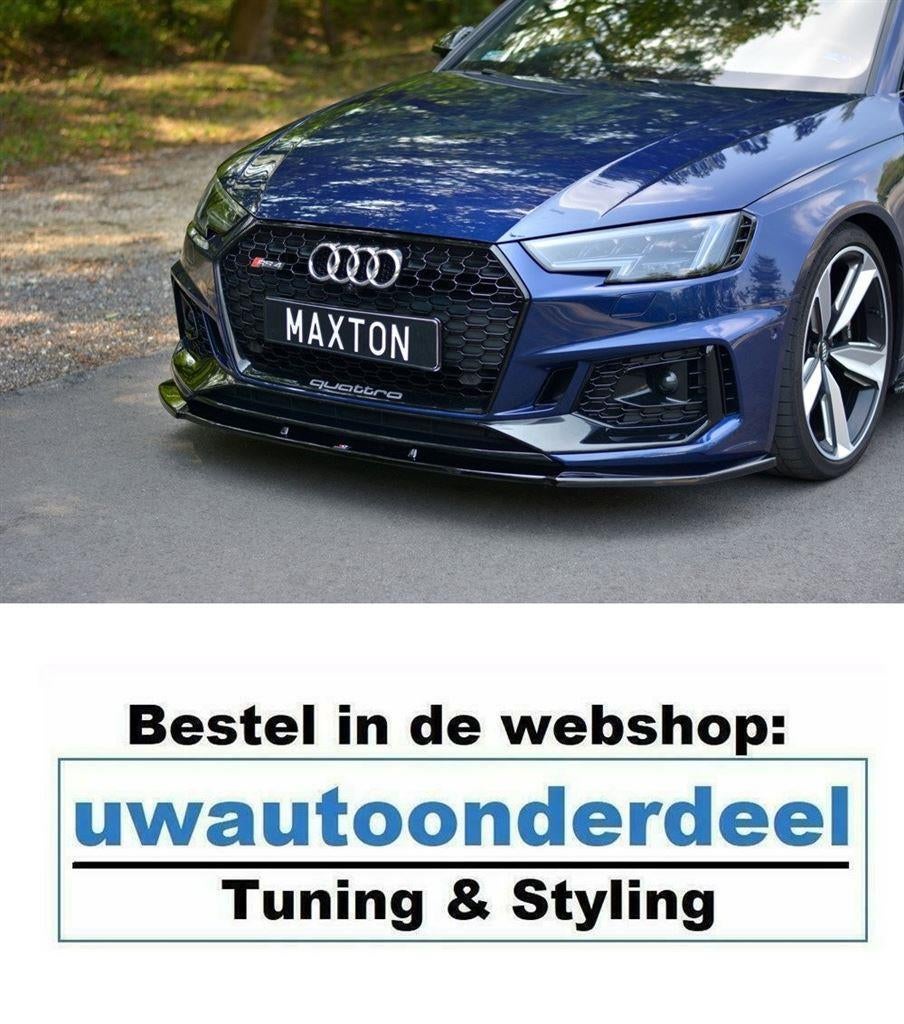 Maxton Spoiler Voorspoiler Lip Splitter Voor Audi RS4 B9, Verzenden