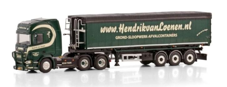 WSI SCANIA R HIGHLINE +  TRAILER - HENDRIK VAN LOENEN, Hobby en Vrije tijd, Modelauto's | 1:50, Nieuw, Bus of Vrachtwagen, Wsi