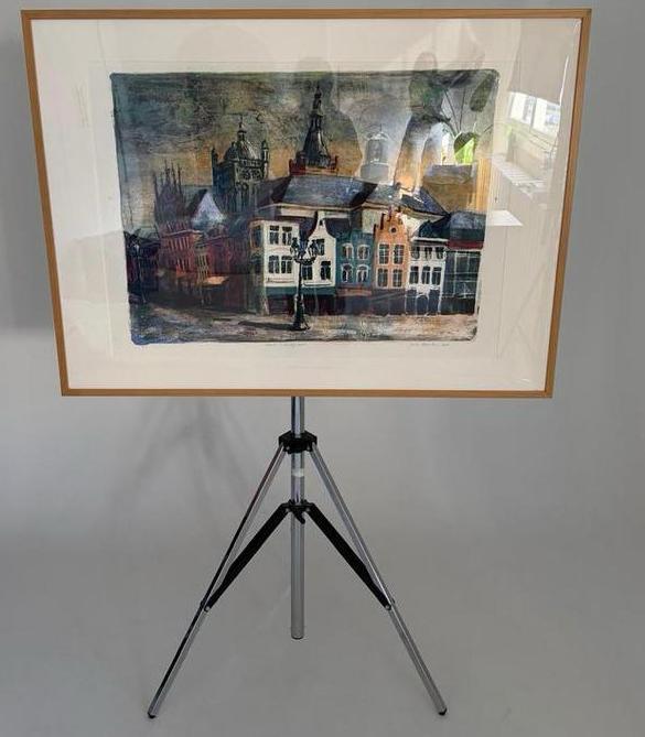Jeroen Hermkens – Gesigneerde litho Markt Den Bosch (E.A.), Antiek en Kunst, Kunst | Litho's en Zeefdrukken, Ophalen