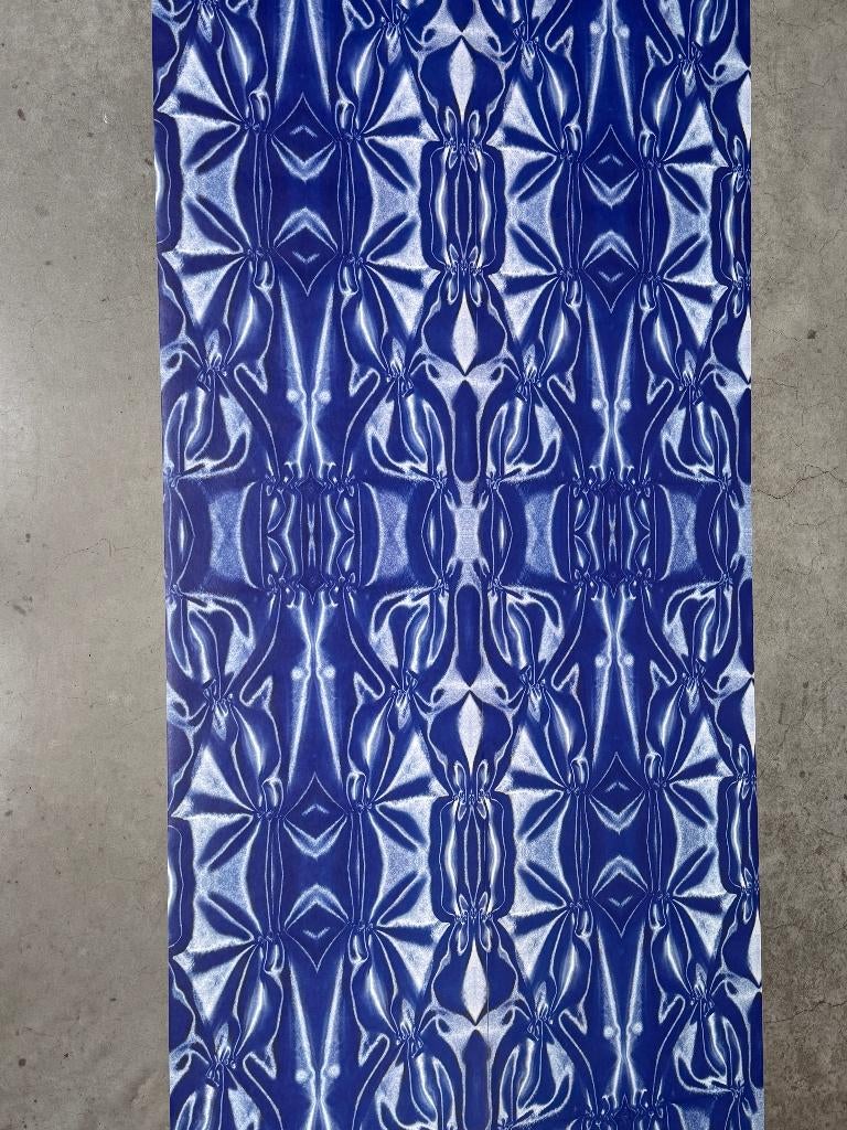 Nieuw behang - delfsblauw - eyecatcher, Ophalen of Verzenden, 10 tot 25 m², Blauw, Boutique Hospitality Style, Graphic design,