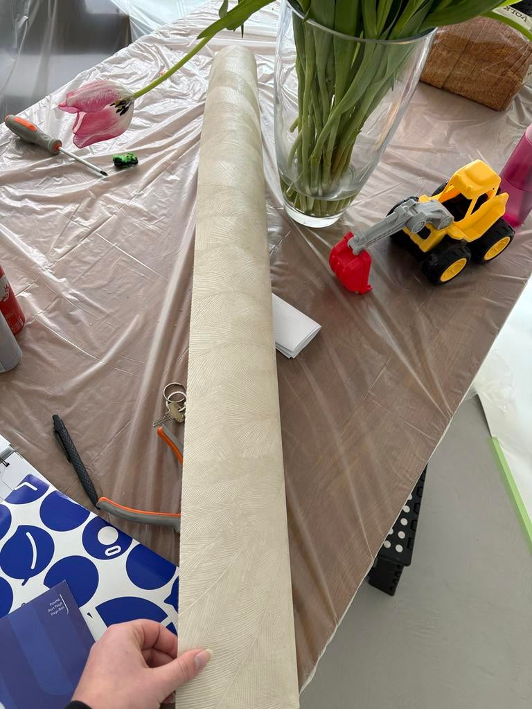 ERISMANN Vliesbehang Elysium bloemen beige, Ophalen, 10 tot 25 m², Beige